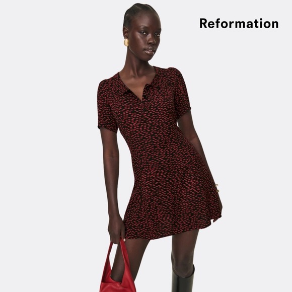 Reformation Neta Dress – French Kiss – Size 2 – NWT – Short Sleeve Mini Dress - Picture 1 of 7